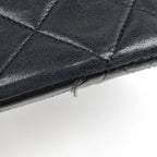 Chanel Shoulder Bag Quilted Single Flap CC Logo Leather Black — view 5