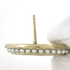 Chanel Earrings CC Logo Faux Pearl Rhinestone Gold — view 4