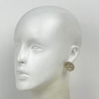 Chanel Earrings CC Logo Faux Pearl Rhinestone Gold — view 7