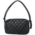 Chanel Handbag Cambon Line CC Logo Leather Black