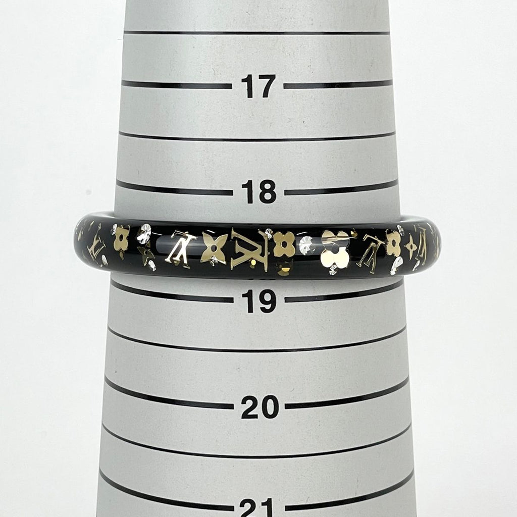 Louis Vuitton Bracelet Inclusion Bangle Monogram Plastic Black — view 3