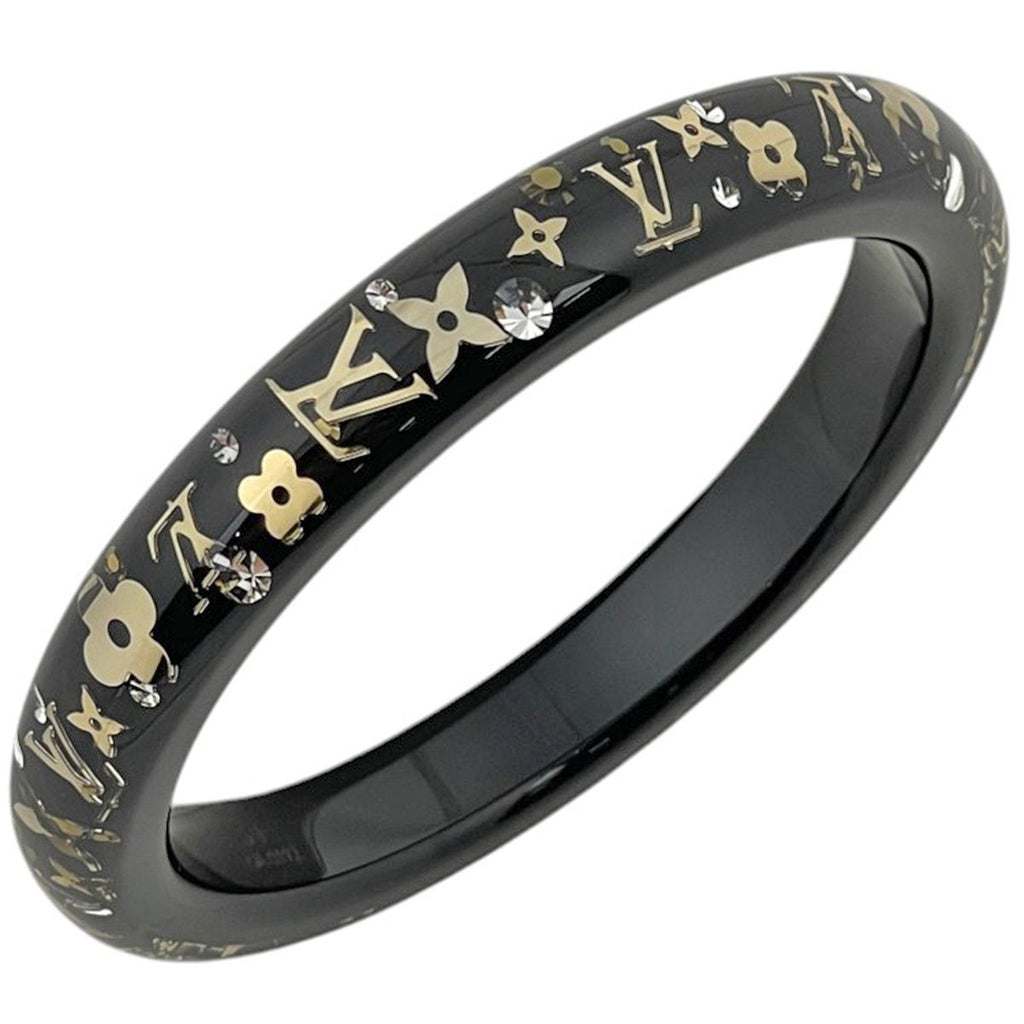 Louis Vuitton Bracelet Inclusion Bangle Monogram Plastic Black
