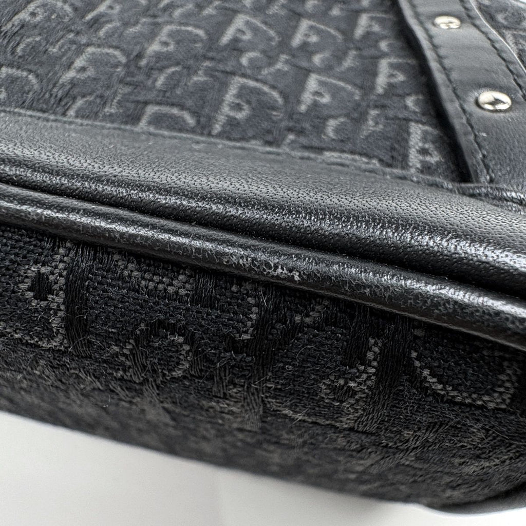 Dior Handbag Trotter Pattern Street Chic Canvas Black — view 3