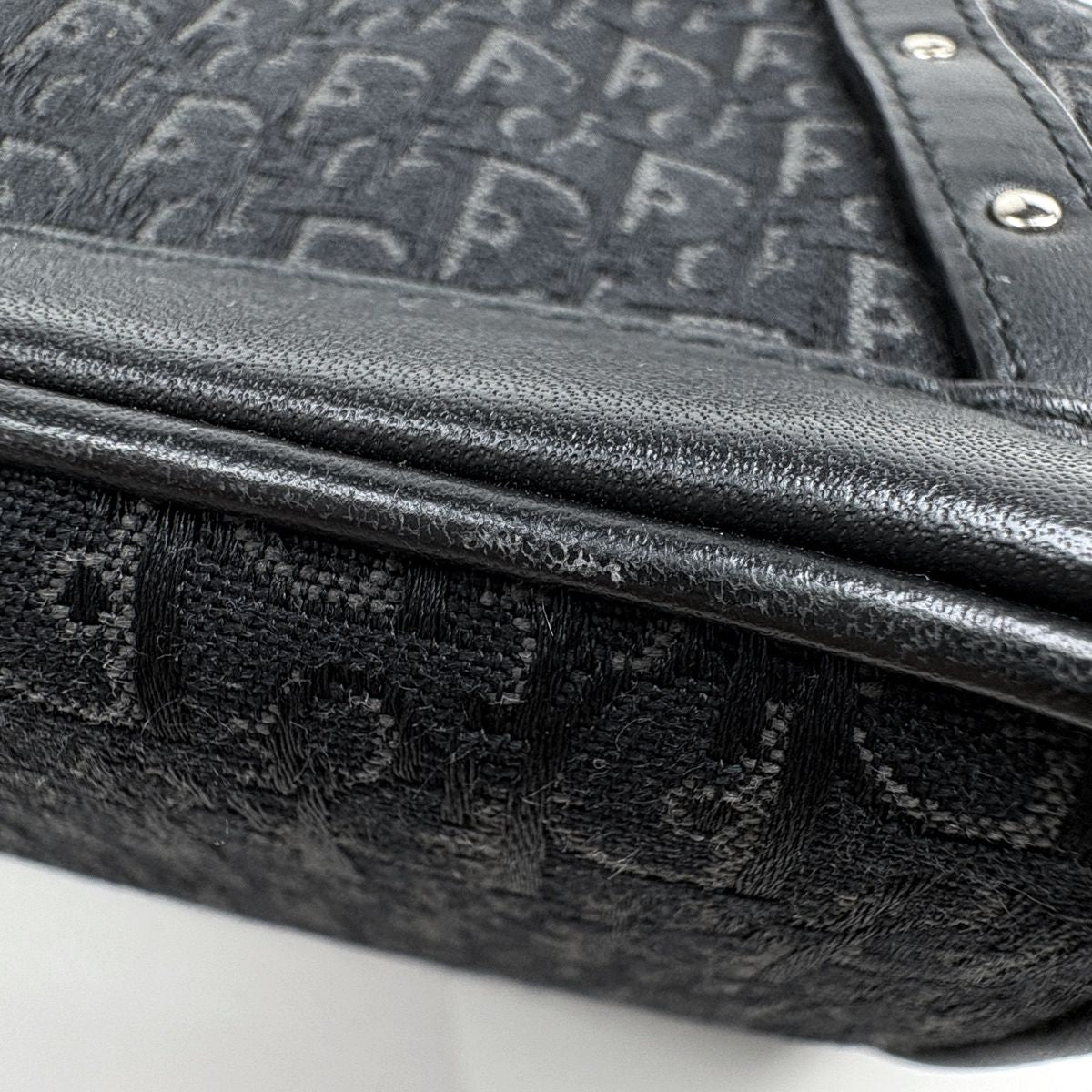 Dior Handbag Trotter Pattern Street Chic Canvas Black — view 3
