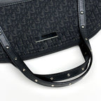 Dior Handbag Trotter Pattern Street Chic Canvas Black — view 7