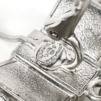 Chanel Earrings CC Logo Swing Faux Pearl Silver Plated — view 4