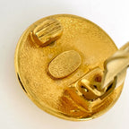 Chanel Earrings CC Logo Round Gold Plated — view 4