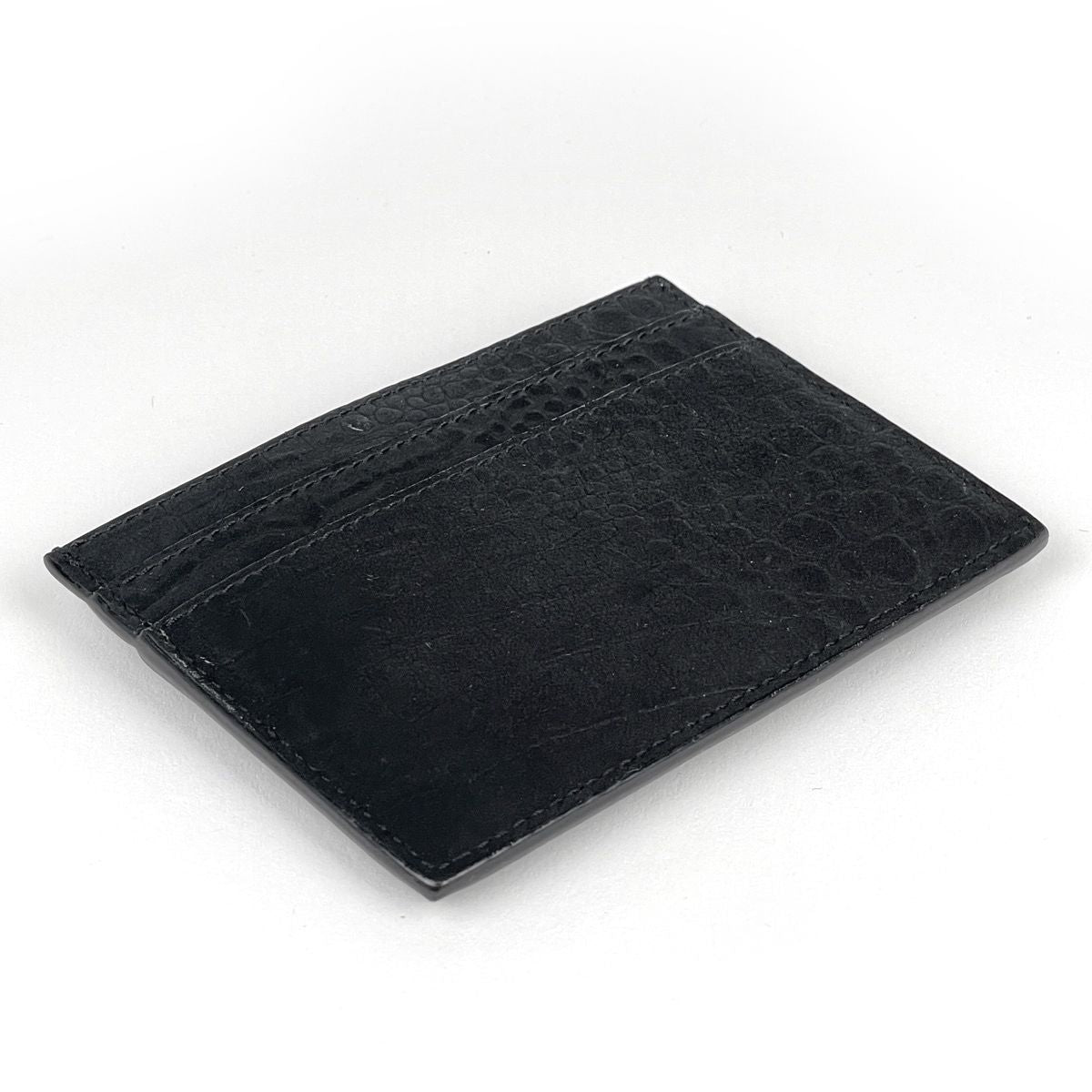 Saint Laurent Card Case Suede Black — view 2