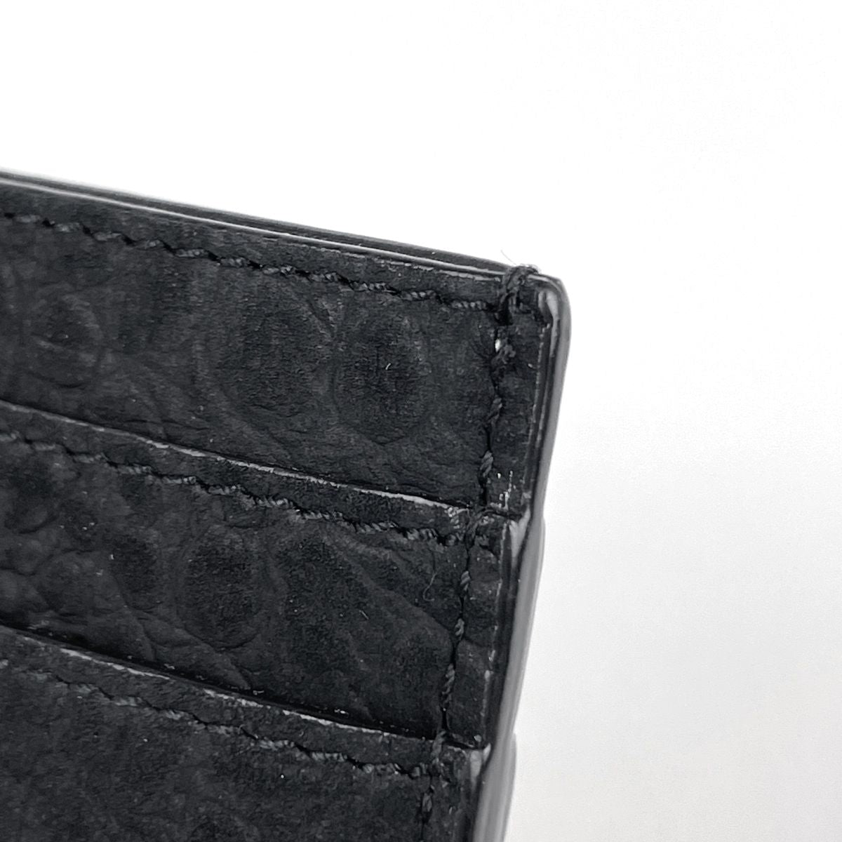 Saint Laurent Card Case Suede Black — view 4