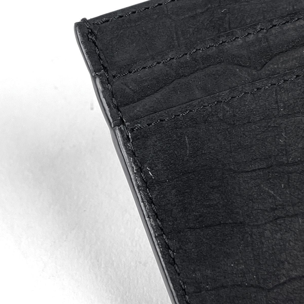 Saint Laurent Card Case Suede Black — view 3