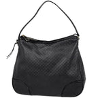 Gucci Shoulder Bag Micro Guccissima Leather Black