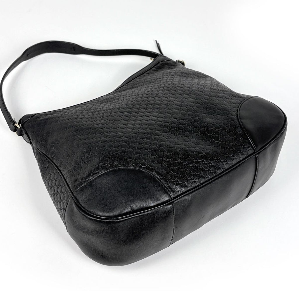 Gucci Shoulder Bag Micro Guccissima Leather Black — view 2