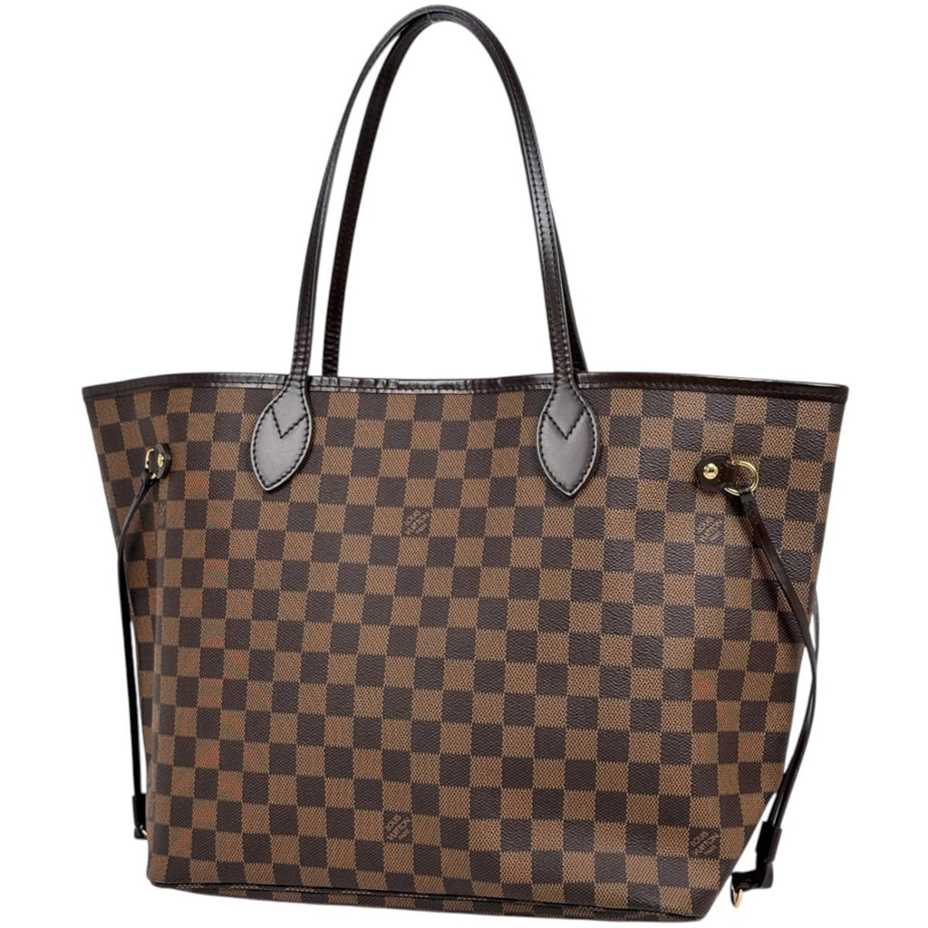 Louis Vuitton Neverfull MM Tote Shoulder Bag Damier Brown