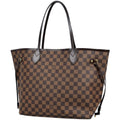 Louis Vuitton Neverfull MM Tote Shoulder Bag Damier Brown