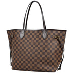 Louis Vuitton Neverfull MM Tote Shoulder Bag Damier Brown