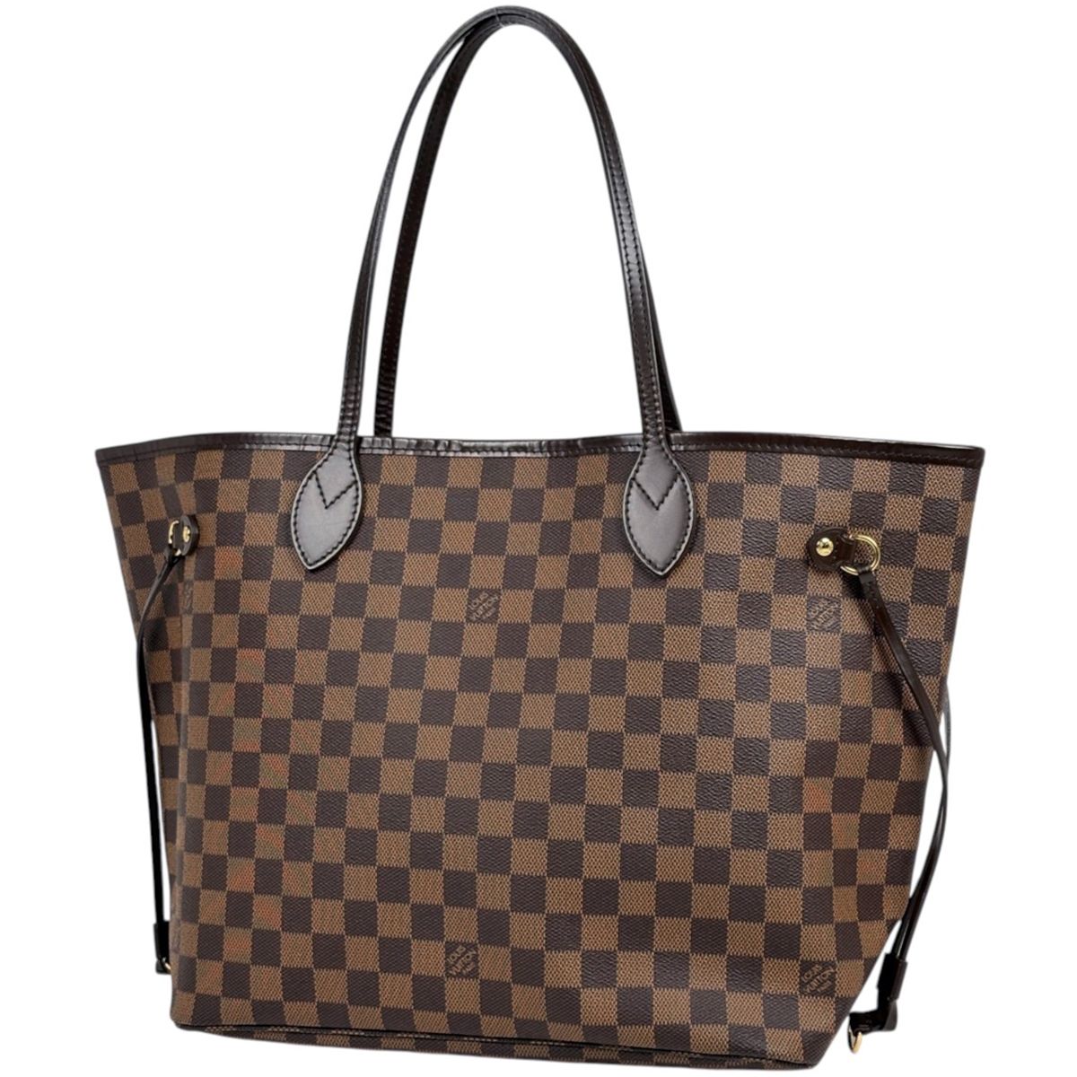 Louis Vuitton Neverfull MM Tote Shoulder Bag Damier Brown