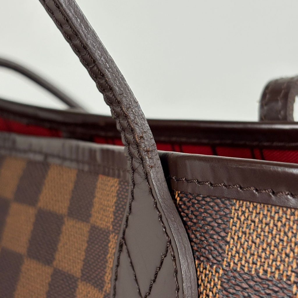 Louis Vuitton Neverfull MM Tote Shoulder Bag Damier Brown — view 5