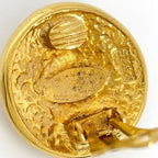 Chanel Earrings Logo Round Gold Plated — view 6