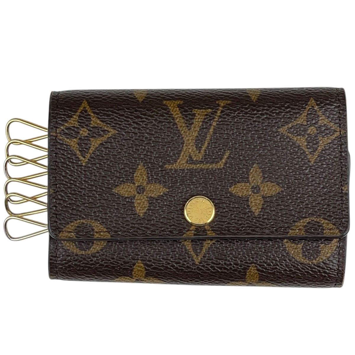 Louis Vuitton Multicles 6 Key Case Key Holder Key Hook Brown Keychain