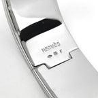 Hermes Clic Clac H Bangle GM Metal Silver Purple Bracelet — view 3