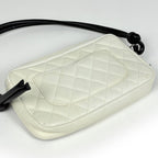 Chanel Shoulder Bag Cambon Line CC Logo Leather White — view 2