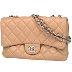 Chanel Shoulder Bag Single Flap Chain Leather Salmon Pink
