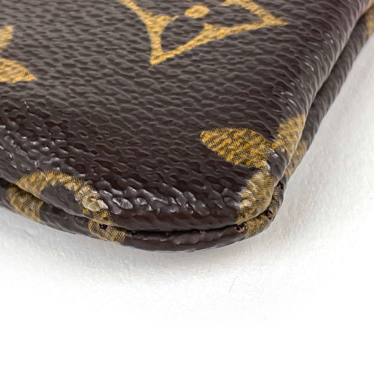 Louis Vuitton Pochette Cles Coin Purse Key Ring Monogram Brown Keychain — view 3