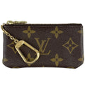 Louis Vuitton Pochette Cles Coin Purse Key Ring Monogram Brown Keychain