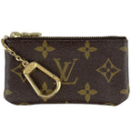 Louis Vuitton Pochette Cles Coin Purse Key Ring Monogram Brown Keychain