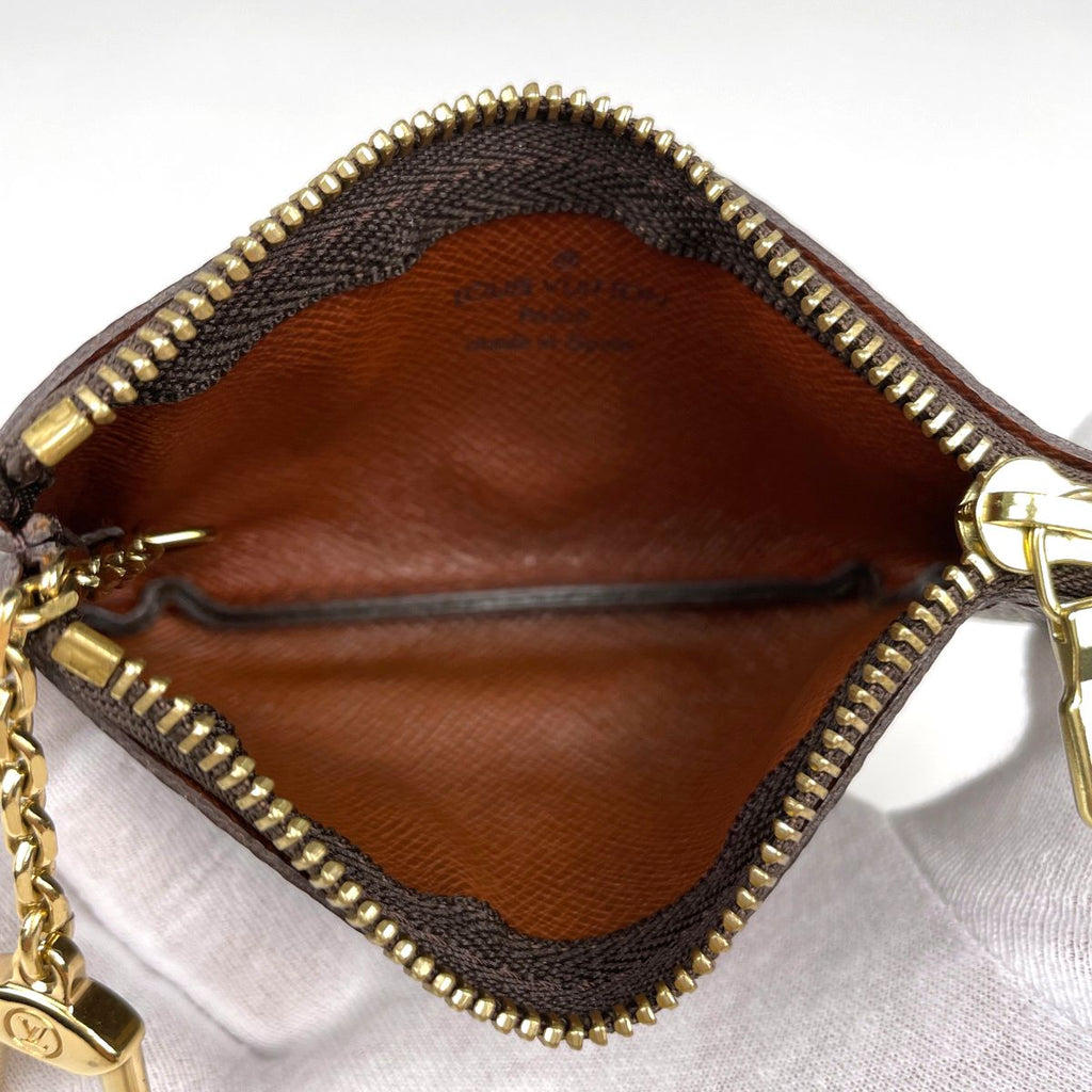 Louis Vuitton Pochette Cles Coin Purse Key Ring Monogram Brown Keychain — view 5