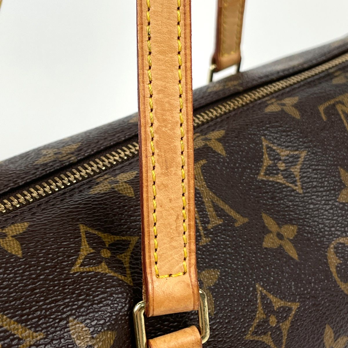 Louis Vuitton Papillon 30 Handbag Barrel Bag Tube Shape Vintage Monogram Brown — view 5