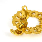 Chanel Earrings CC Logo Loop Circle Gold Plated — view 3