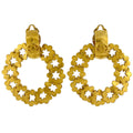 Chanel Earrings CC Logo Loop Circle Gold Plated