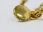 Gucci Double G Faux Pearl Rhinestone Hoop Earrings Gold Plated White — view 6
