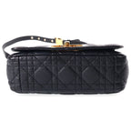 Dior Caro Small Cannage Chain Shoulder Bag Leather Gold Black — view 4