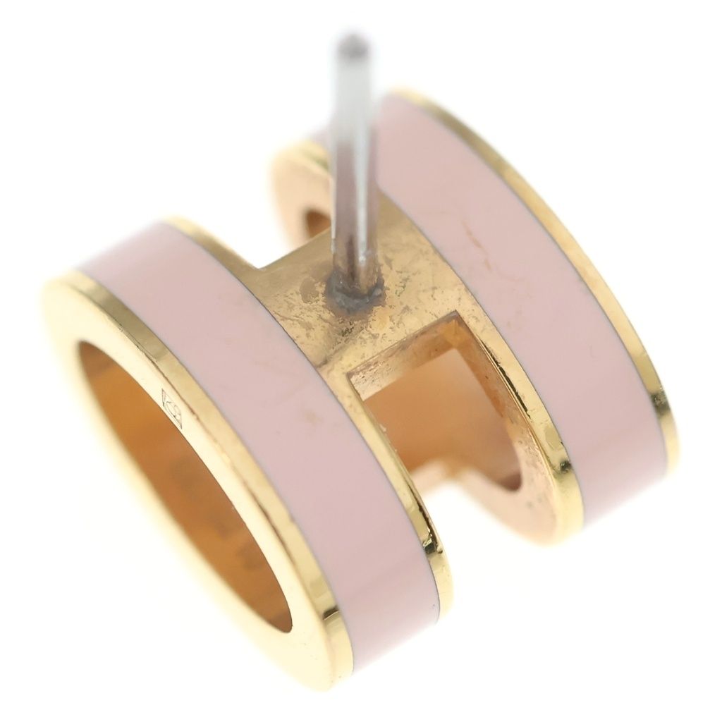 Hermes Pop H Earrings Gold Pink — view 6