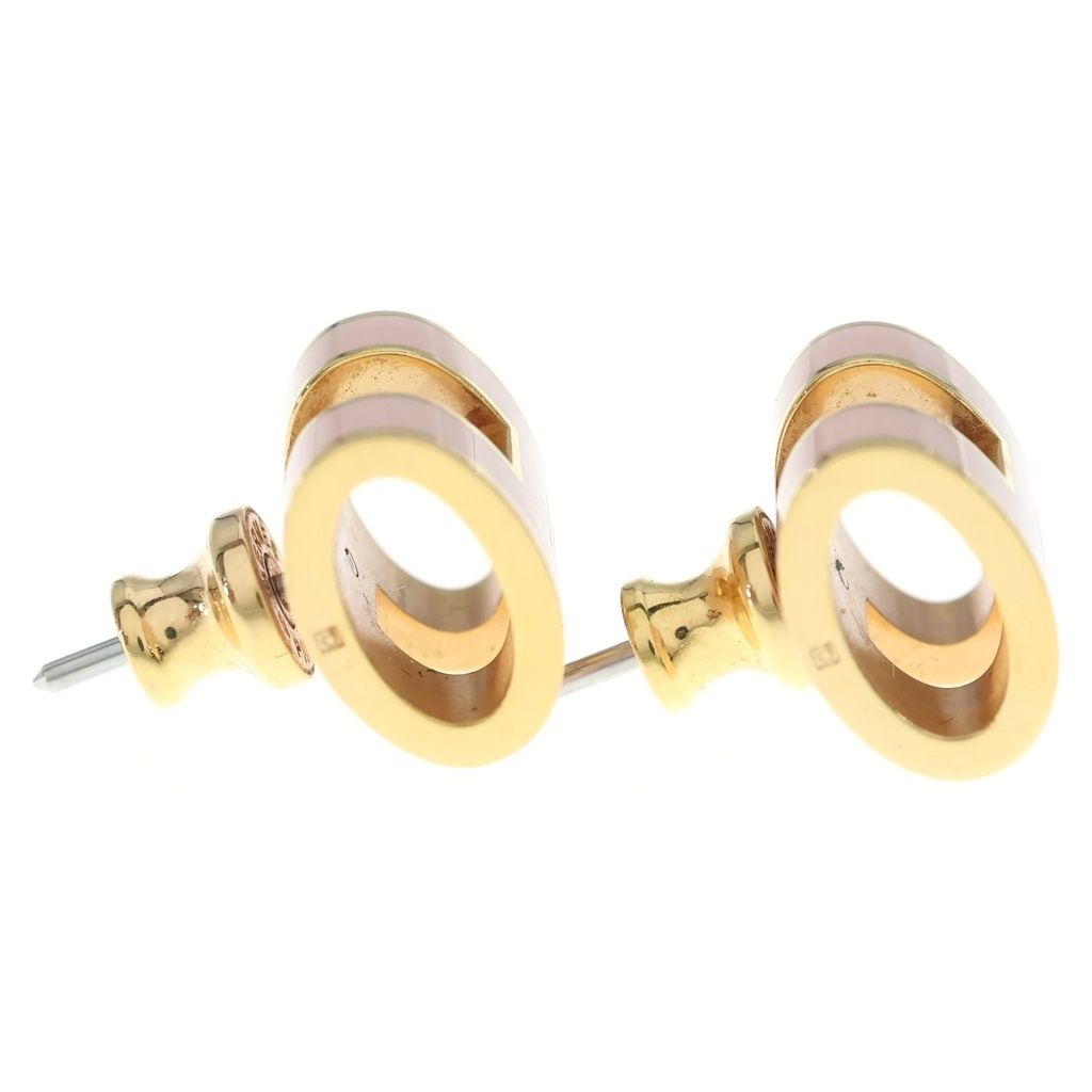 Hermes Pop H Earrings Gold Pink — view 4