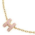 Hermes Pop H Pendant Chain Pink Necklace