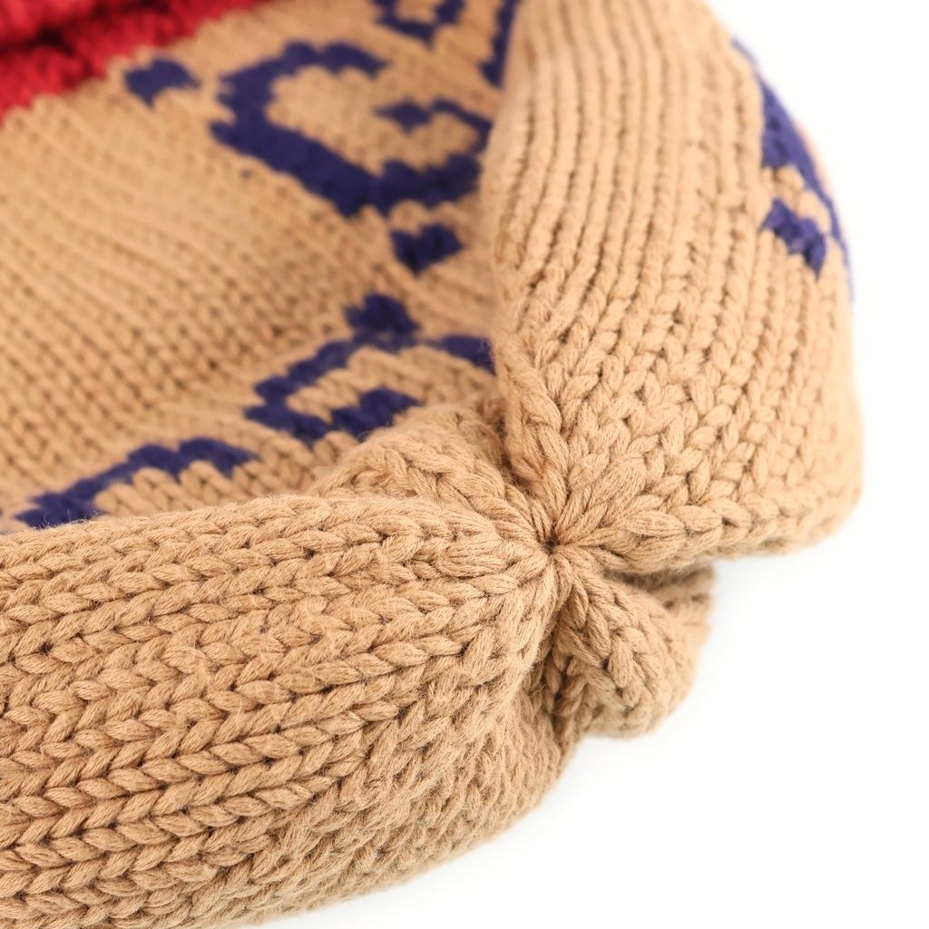 Gucci GG Cable Knit Hat Brown — view 6