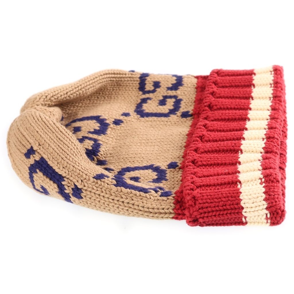 Gucci GG Cable Knit Hat Brown — view 4