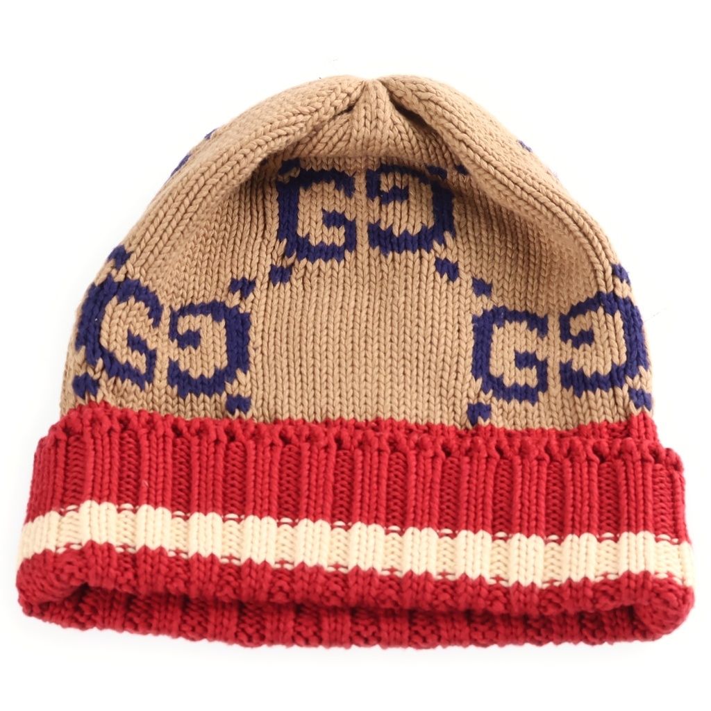Gucci GG Cable Knit Hat Brown