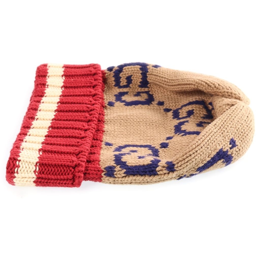 Gucci GG Cable Knit Hat Brown — view 3