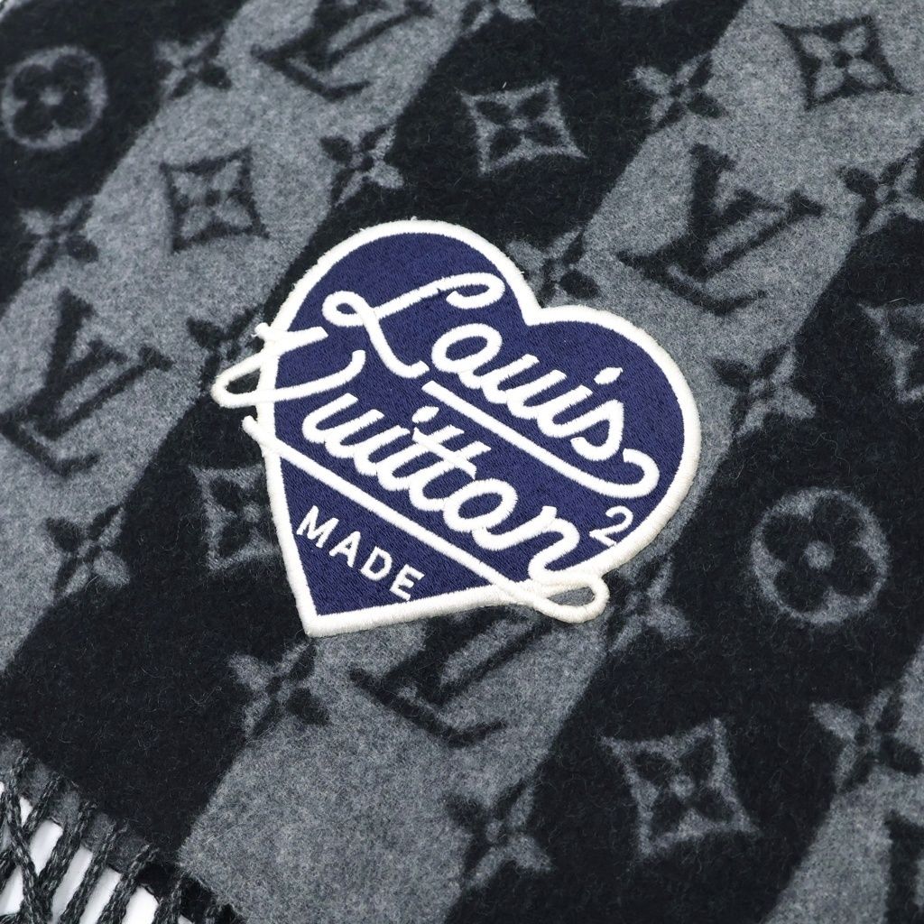 Louis Vuitton NIGO Echarpe LV Made Stripe Monogram All Over Print Patch Design — view 3