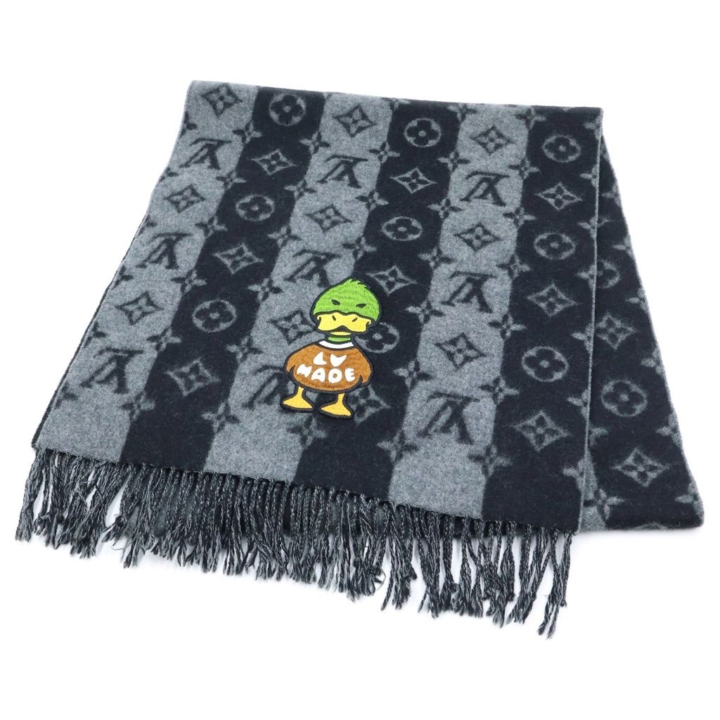 Louis Vuitton NIGO Echarpe LV Made Stripe Monogram All Over Print Patch Design