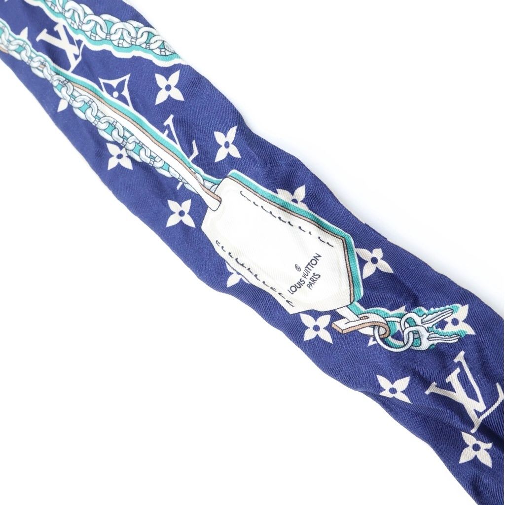 Louis Vuitton Bandeau BB Ultimate Silk Scarf Blue Marine — view 4