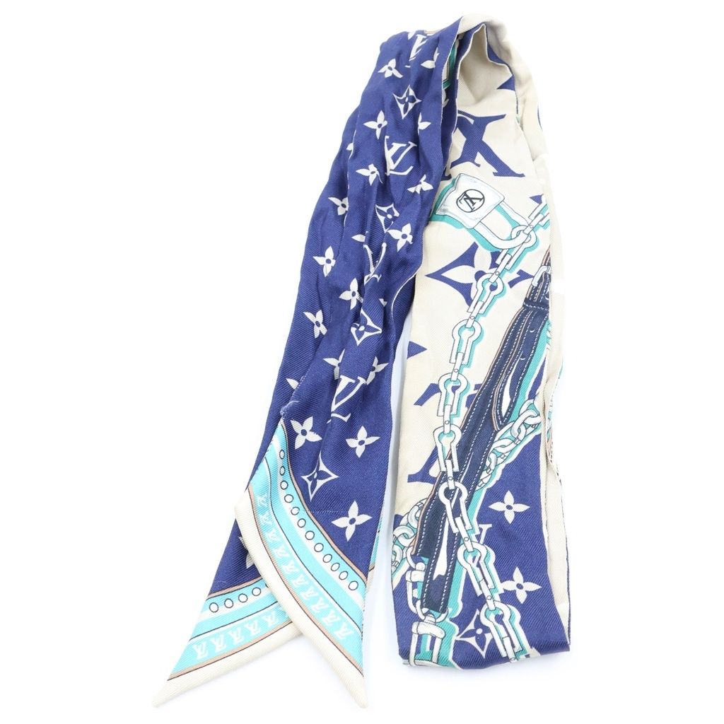 Louis Vuitton Bandeau BB Ultimate Silk Scarf Blue Marine