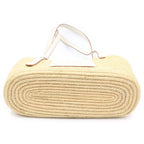 Loewe Anagram Basket Tote Small Square Raffia Leather Beige White — view 4
