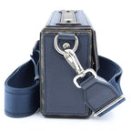 Fendi Baguette Soft Trunk Shoulder Bag Leather Brown Navy — view 3
