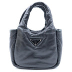 Prada Soft Padded Handbag 2-Way Shoulder Nappa Leather Black