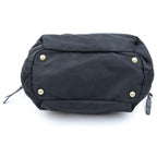Prada Logo Jaguar Tote Drawstring Nylon Leather Black — view 4